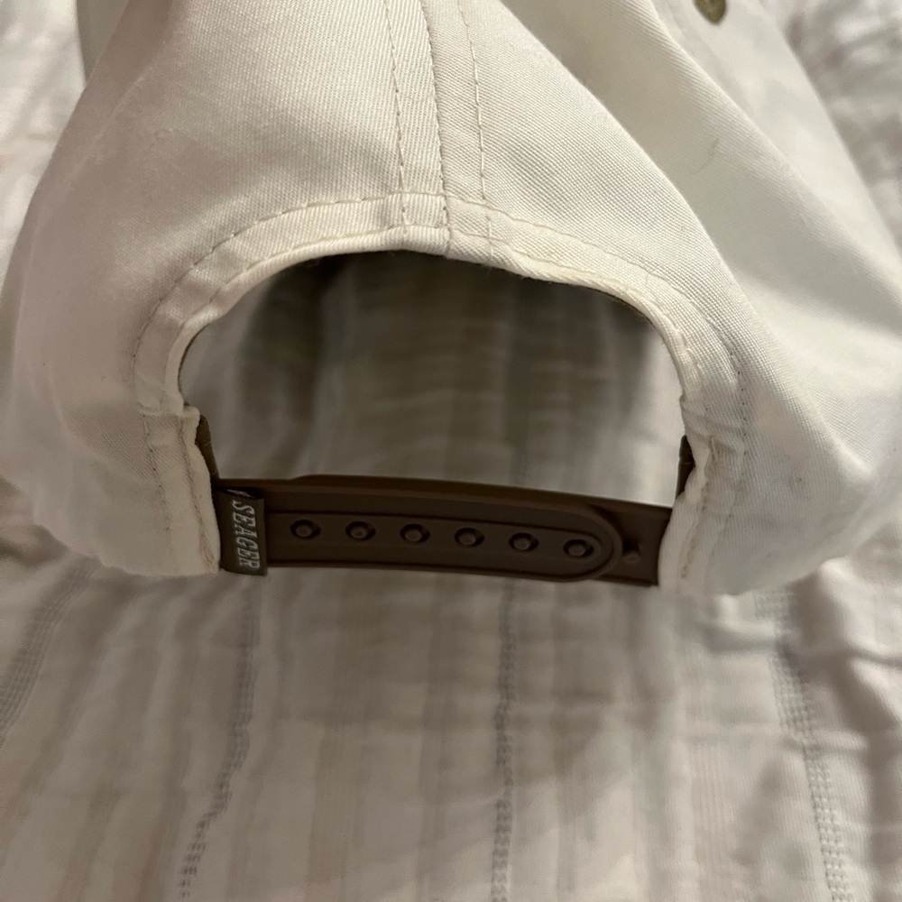 Seager Western Brand Two-Tone Trucker Hat - White & Brown NWT - Picture 2 of 3